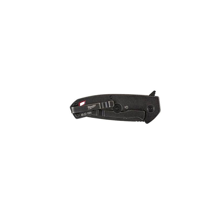 Milwaukee 3 in. Hardline D2 Steel Smooth Blade Pocket Folding Knife & 3 in. Hardline D2 Steel Serrated Blade Pocket Folding Knife - 48-22-1994-48-22-1998