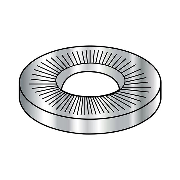 Zoro Select M8X18X1.4 MET SERR CONICAL SPRG WSH STAINLESS STEEL - M8WCRA2