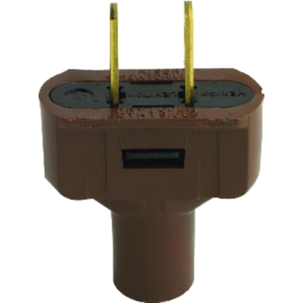 Leviton Residential Vinyl Straight Blade Plug 1-15P 18-14 AWG 2 Pole 2 Wire - 48643-000