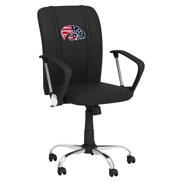 Dreamseat Curve Task Chair with Iowa Hawkeyes Patriotic Primary Logo - XZOCCURVE-PSCOL13522