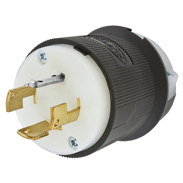 Hubbell 20A Twist-Lock Plug 3P 4W 250VAC BK/WT - HBL7411GCB