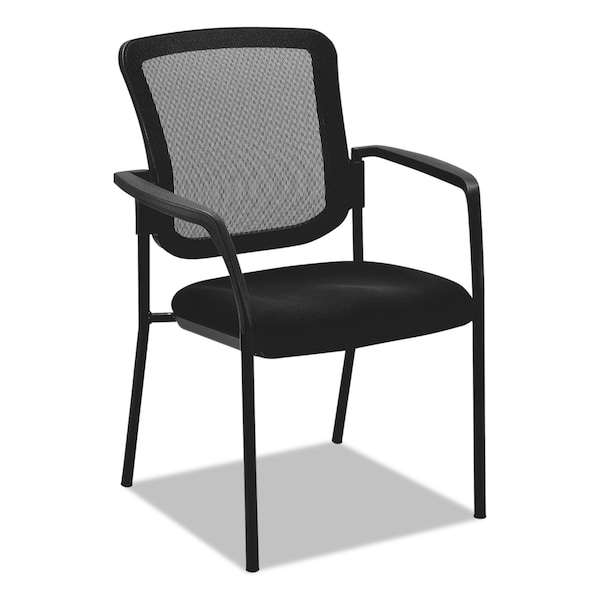 Alera Elusion Series Mesh Back Stacking Guest Chair, 26" x 25.6" x 36.2", Black - ALEEL4314