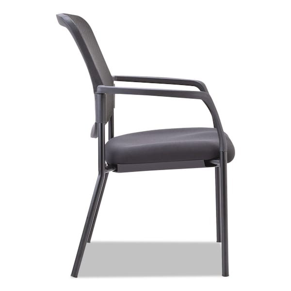 Alera Elusion Series Mesh Back Stacking Guest Chair, 26" x 25.6" x 36.2", Black - ALEEL4314