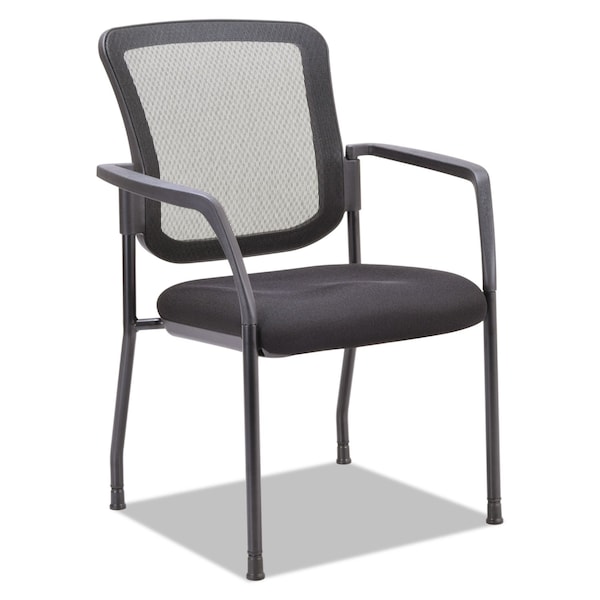 Alera Elusion Series Mesh Back Stacking Guest Chair, 26" x 25.6" x 36.2", Black - ALEEL4314
