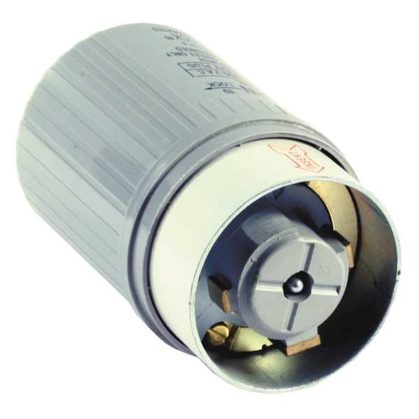 Hubbell 50A Hospital Locking Plug 2P 3W 250VAC GY, Phase: 1 - HBL25525