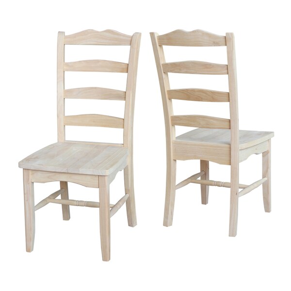 International Concepts Set of 2 Magnolia Chairs, Unfinished - C-9P