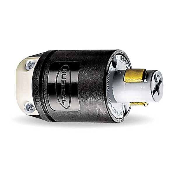 Hubbell 20A Hospital Locking Plug 2P 3W 125VAC GY - HBL23014HGB