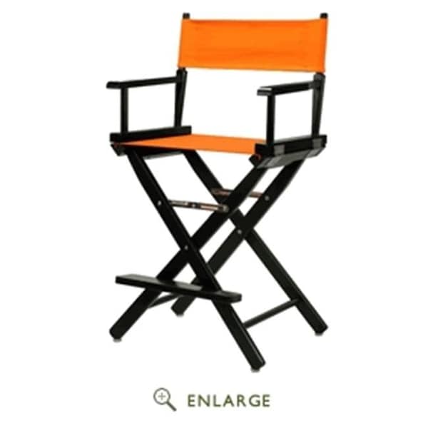 Casual Home Casual Home 220-02-021-19 24 in. Directors Chair Black Frame with Orange Canvas - 220-02/021-19