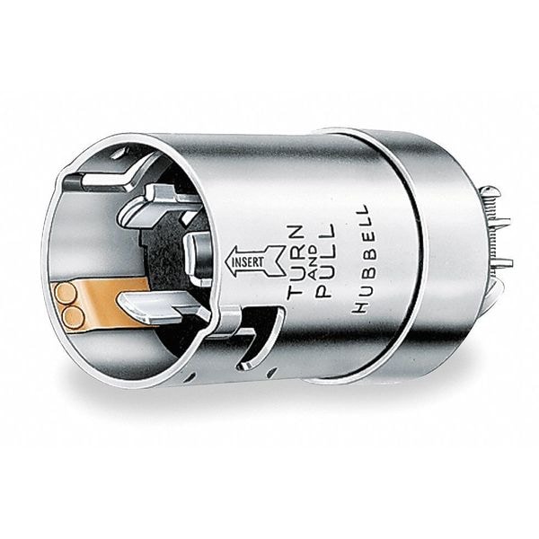 Hubbell 50A Marine Locking Plug 3P 4W 125/250VAC GY - HBL63CM65
