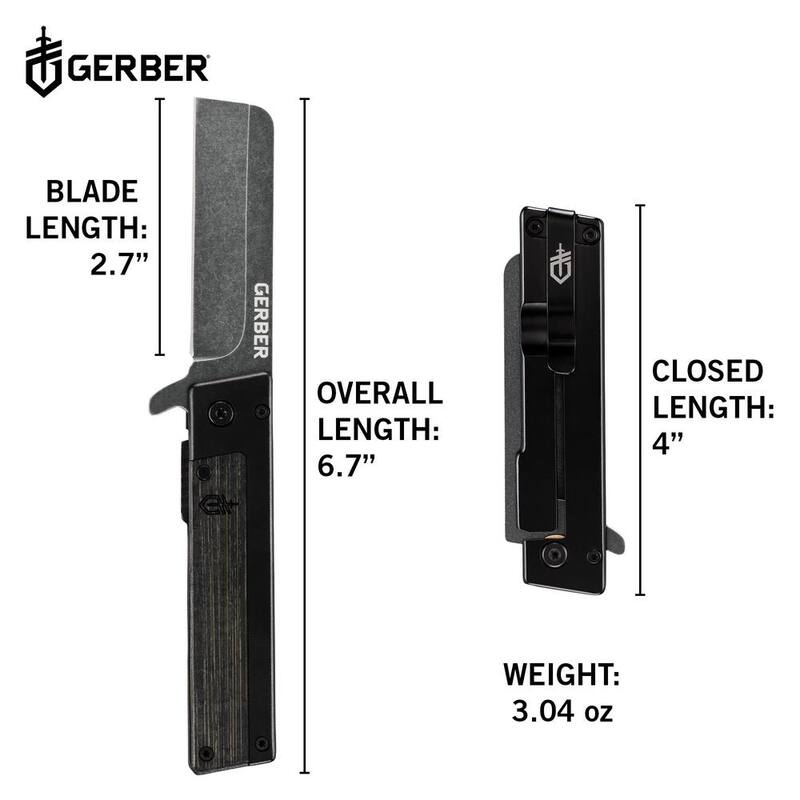 Gerber Quadrant 2.7 in. Straight Edge Flipper Knife - 1066486
