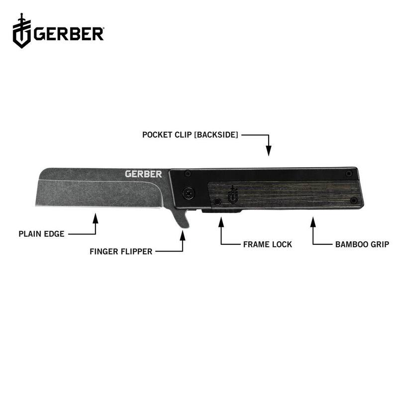 Gerber Quadrant 2.7 in. Straight Edge Flipper Knife - 1066486