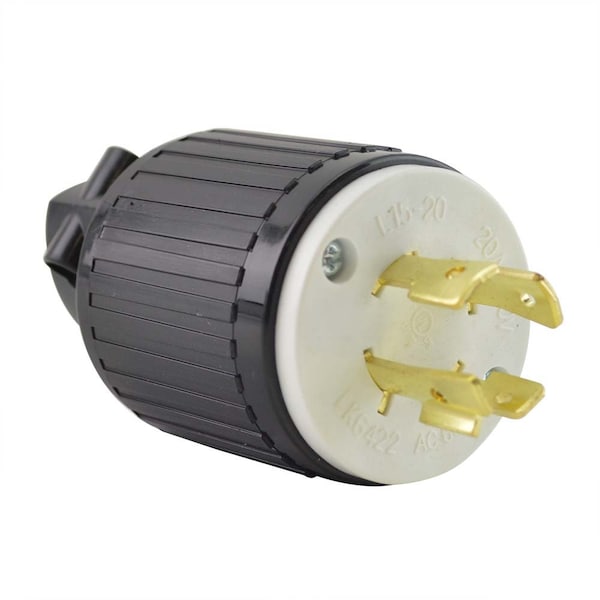 Superior Electric Twist Lock Electrical Plug, 4P 20A 250V - NEMA L15-20P - YGA029