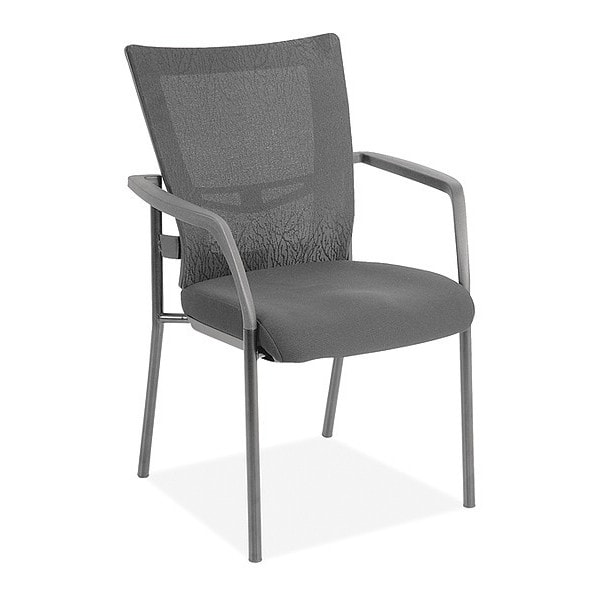 Lorell Guest Chair, 25 in W 20" L 32" H, Integrated, Mesh Seat - LLR85566