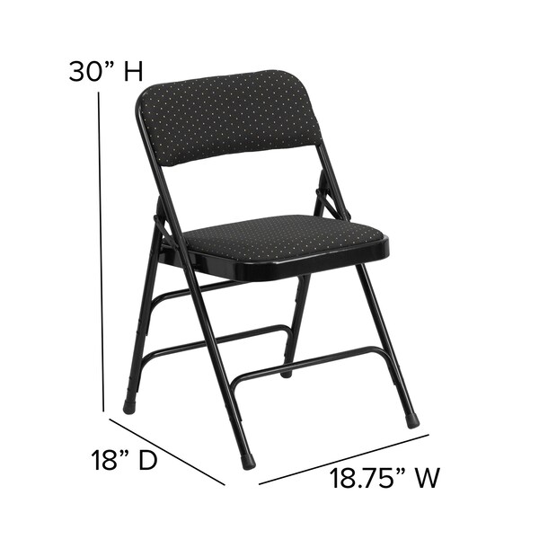 Flash Furniture Black Fabric Metal Chair - AW-MC309AF-BLK-GG