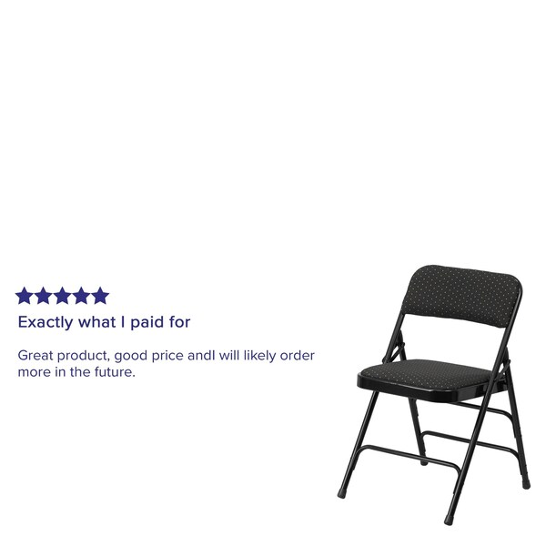 Flash Furniture Black Fabric Metal Chair - AW-MC309AF-BLK-GG