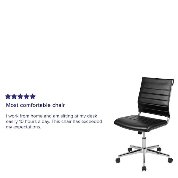 Flash Furniture Black LeatherSoft Office Chair - BT-20595M-NA-BK-GG