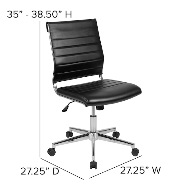 Flash Furniture Black LeatherSoft Office Chair - BT-20595M-NA-BK-GG