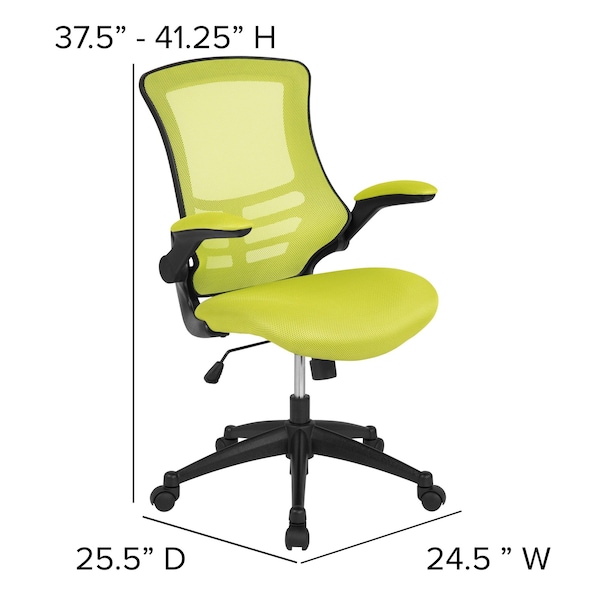 Flash Furniture Desk Chair, Mesh, Green Mesh - BL-X-5M-GRN-GG