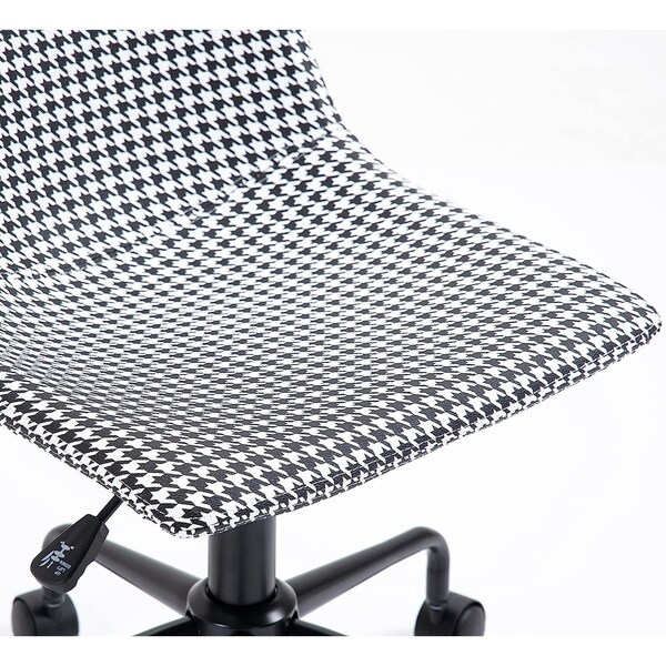 Isl Furnishings InterSpaceLiving Print Desk Chair Houndstooth Vinyl/Black - CH41DC-VL19-PC01