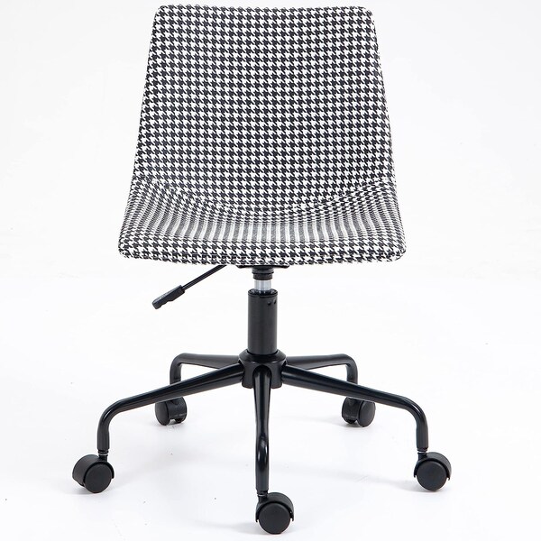 Isl Furnishings InterSpaceLiving Print Desk Chair Houndstooth Vinyl/Black - CH41DC-VL19-PC01