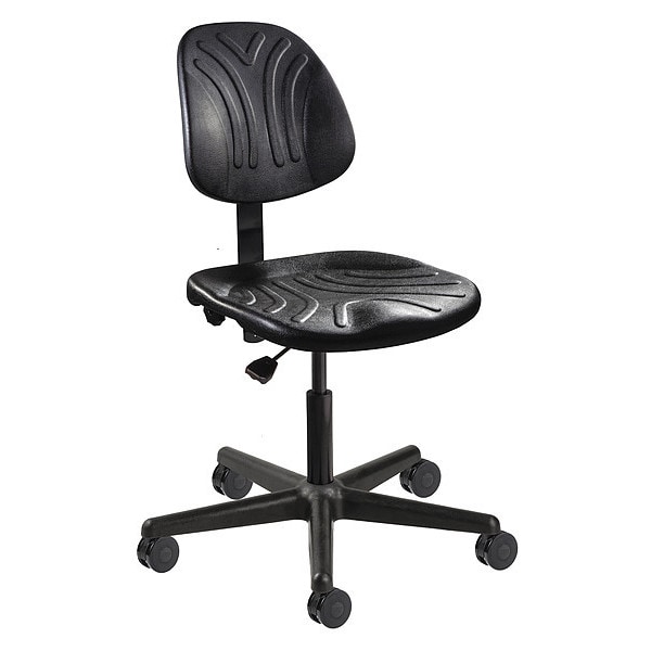 Bevco Polyurethane Drafting Chair, 15" to 20", No Arms, Black - 7000D-3750S/5