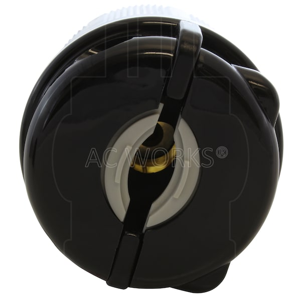 Ac Works NEMA L16-30P 3-Phase 30A 480V 4-Prong Locking Male Plug with UL, C-UL Approval in Black - ASL1630P-BK