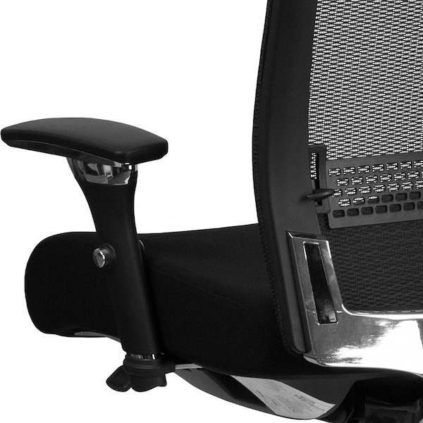 Flash Furniture Hercules Office Chair, Black Back, 28-1/2 in W 25" L 47-1/2" H - GO-WY-85H-GG