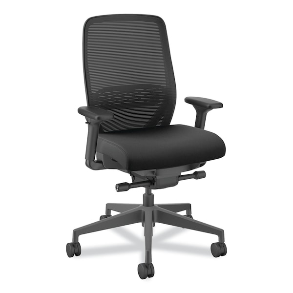 Hon Nucleus Series Recharge Task Chair, Supports Up to 300 lb, 16.63 to 21.13 Seat Height, Black - HONNR12SAMC10BT