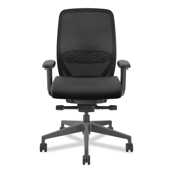 Hon Nucleus Series Recharge Task Chair, Supports Up to 300 lb, 16.63 to 21.13 Seat Height, Black - HONNR12SAMC10BT