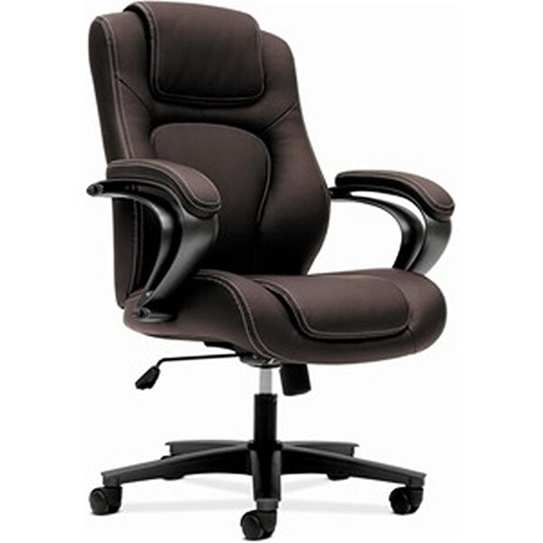 Seatsolutions 25.5 x 13.6 x 30.4 in. High-Back Brown Executive Chair - SE3750451