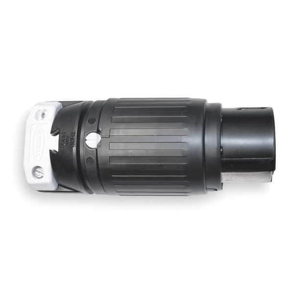 Hubbell 50A Twist-Lock Connector 2P 3W 600VAC/250VDC BK/WT - HBL3762C