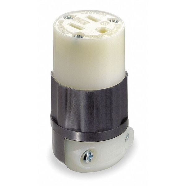 Leviton Electrical Plugs 5-15R Conn Hospital Grade Black-White - 8219-C