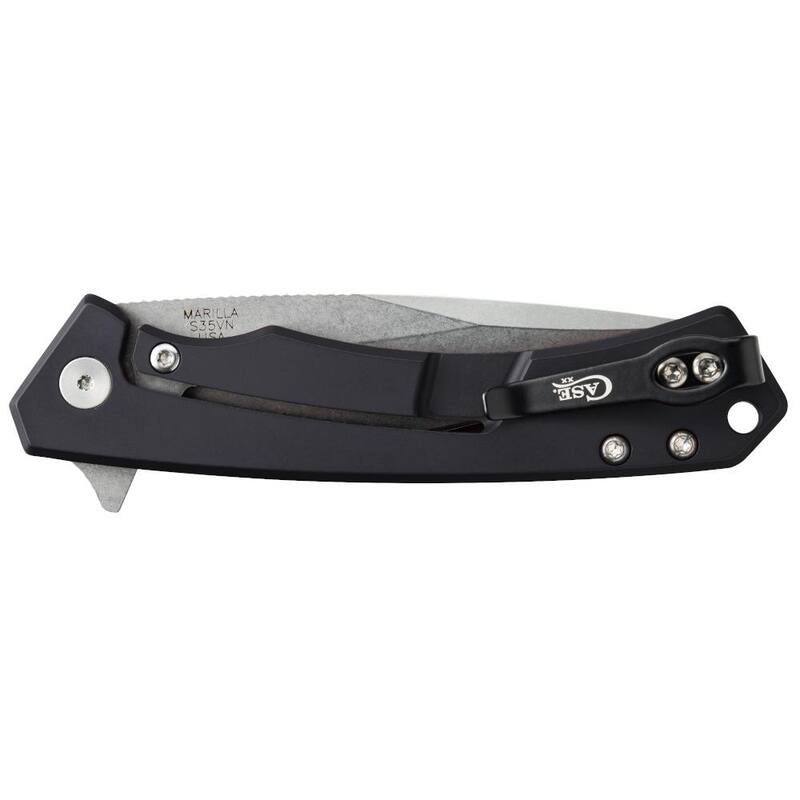 W.R. Case and Sons Cutlery Co. Anodized Aluminum Black Marilla Pocket Knife - FI25880