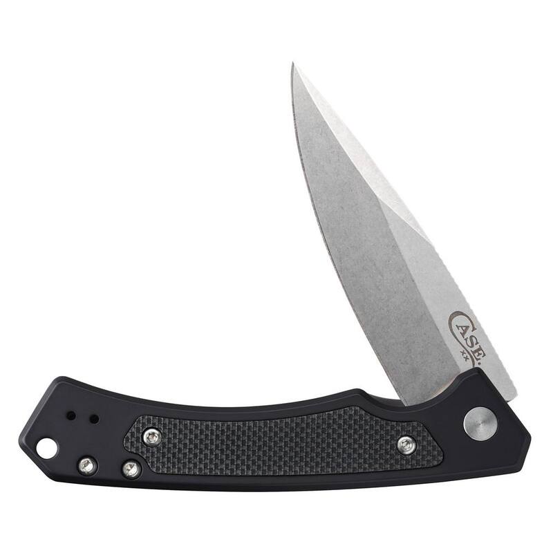 W.R. Case and Sons Cutlery Co. Anodized Aluminum Black Marilla Pocket Knife - FI25880