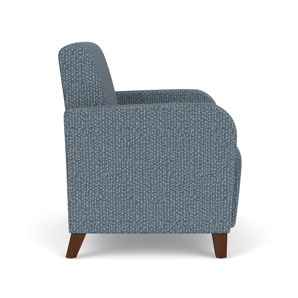 Lesro Siena Lounge Reception Wide Guest Chair, Walnut, RF Serene Upholstery - SN1201