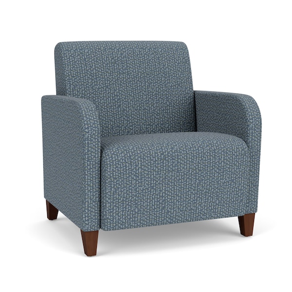 Lesro Siena Lounge Reception Wide Guest Chair, Walnut, RF Serene Upholstery - SN1201
