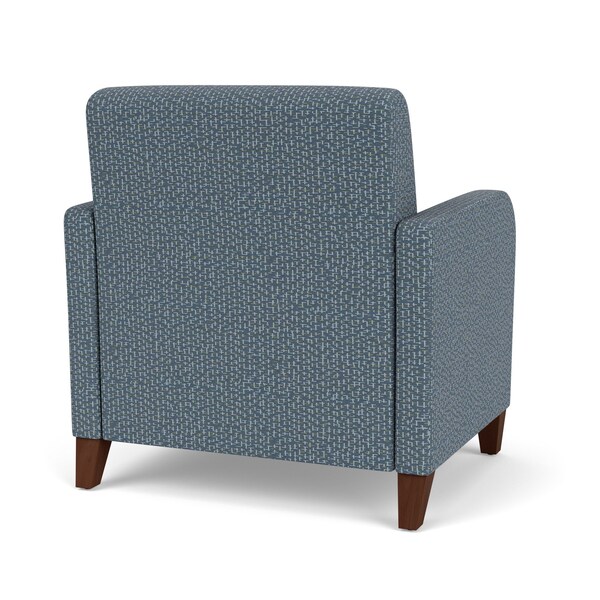 Lesro Siena Lounge Reception Wide Guest Chair, Walnut, RF Serene Upholstery - SN1201