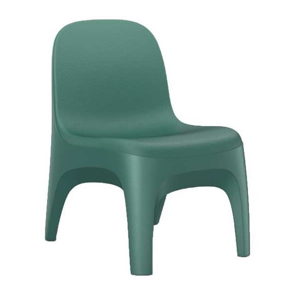 Cortech Armless Chair, Aqua Seat, 22 in W 26 in L 32 in H, Polyethylene Seat - 6484AQ