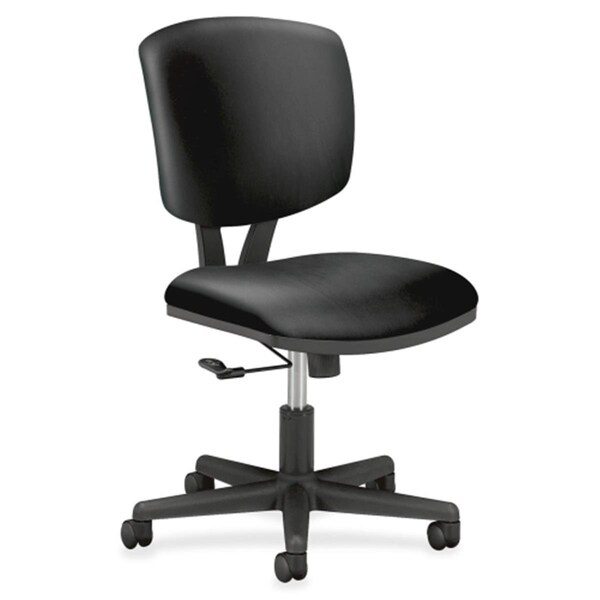 The Hon Co HON5701SB11T Task Chair  Tilt  25.75 in. x 25.75 in. x 40 in.  Leather- Black - H5701.SB11.T
