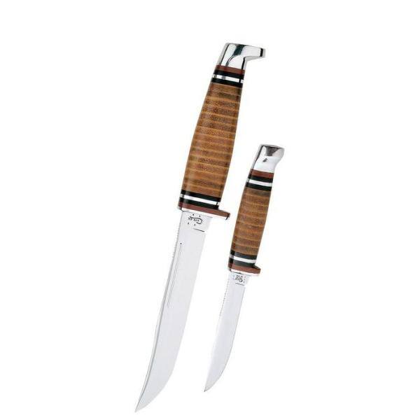 W.R. Case and Sons Cutlery Co. "Leather Knife Hunting Set with Leather Sheath (2-Piece)" - FI00372