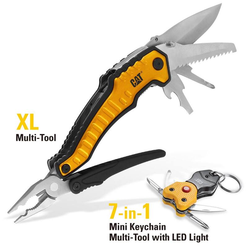 CAT XL Multi-Tool and Multi-Tool Key Chain with Light Gift Box Set (2-Piece) - 240240