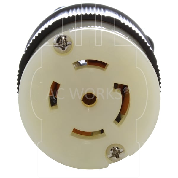 Ac Works NEMA L21-30R 30A 3-Phase 120/208V 3PY, 5-Wire Locking Female UL, C-UL Approval in Black - ASL2130R-BK
