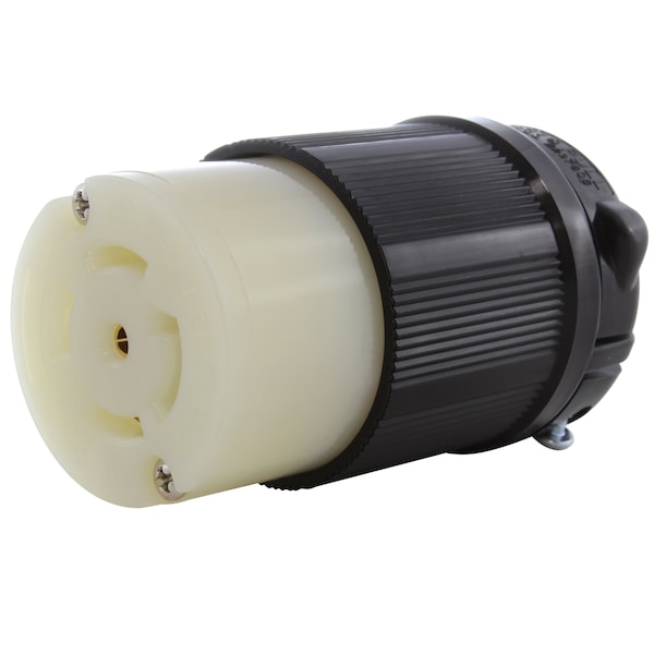 Ac Works NEMA L21-30R 30A 3-Phase 120/208V 3PY, 5-Wire Locking Female UL, C-UL Approval in Black - ASL2130R-BK