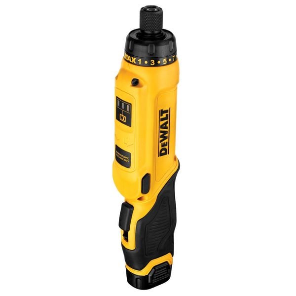 Dewalt Cordless Screwdriver Kit, 1/4 in Hex Drive, 430 RPM Free Speed, (2) 1 Ah, 8V DC, Pivot, 8V Max - DCF680N2
