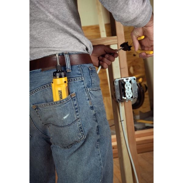 Dewalt Cordless Screwdriver Kit, 1/4 in Hex Drive, 430 RPM Free Speed, (2) 1 Ah, 8V DC, Pivot, 8V Max - DCF680N2
