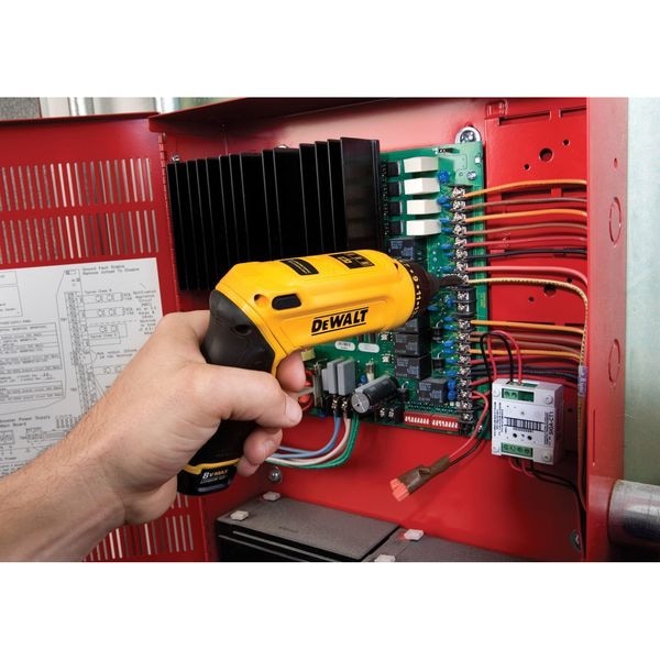 Dewalt Cordless Screwdriver Kit, 1/4 in Hex Drive, 430 RPM Free Speed, (2) 1 Ah, 8V DC, Pivot, 8V Max - DCF680N2