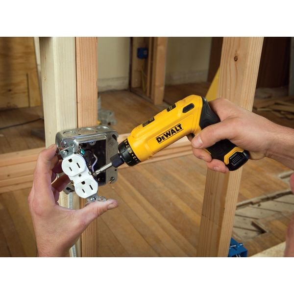 Dewalt Cordless Screwdriver Kit, 1/4 in Hex Drive, 430 RPM Free Speed, (2) 1 Ah, 8V DC, Pivot, 8V Max - DCF680N2