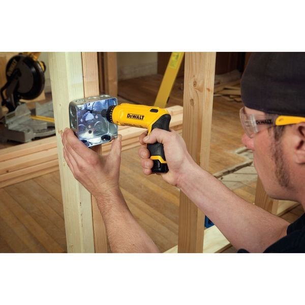 Dewalt Cordless Screwdriver Kit, 1/4 in Hex Drive, 430 RPM Free Speed, (2) 1 Ah, 8V DC, Pivot, 8V Max - DCF680N2