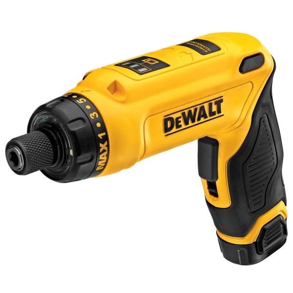 Dewalt Cordless Screwdriver Kit, 1/4 in Hex Drive, 430 RPM Free Speed, (2) 1 Ah, 8V DC, Pivot, 8V Max - DCF680N2