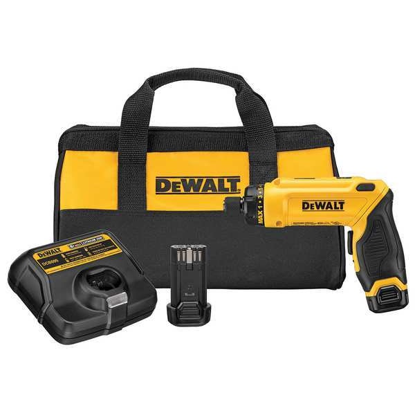 Dewalt Cordless Screwdriver Kit, 1/4 in Hex Drive, 430 RPM Free Speed, (2) 1 Ah, 8V DC, Pivot, 8V Max - DCF680N2